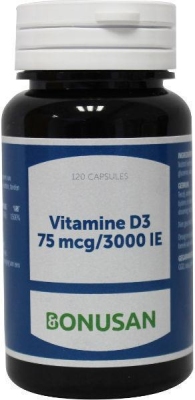 Foto van Bonusan vitamine d3 75 mcg 3000ie 120sft via drogist