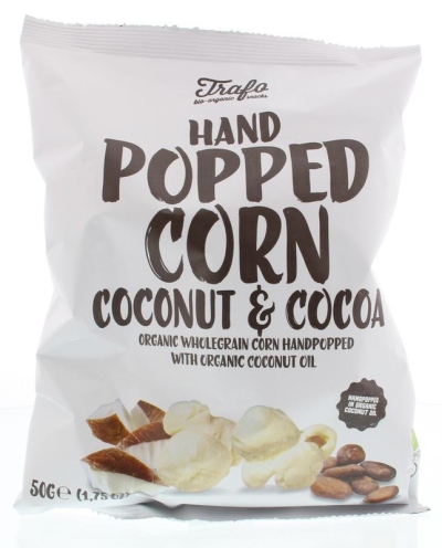 Foto van Trafo popcorn cacao coconut 50g via drogist
