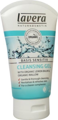 Foto van Lavera basis sensitive cleansing gel 125ml via drogist