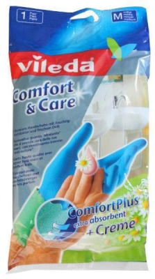 Foto van Vileda handschoen comfort & care m 1paar via drogist