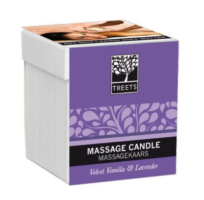 Foto van Treets massagekaars vanille en lavendel 1st via drogist