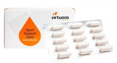 Foto van Virtuoos sport support gold 30cp via drogist