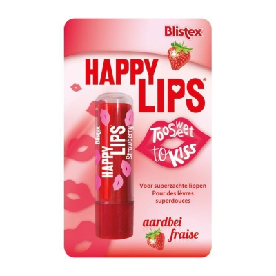 Foto van Blistex happy lips aardbei blister 1st via drogist