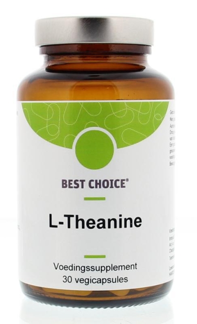 Foto van Best choice l-theanine 200 mg 30ca via drogist