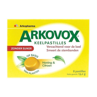 Foto van Arkopharma honing citroen pastilles 8tab via drogist
