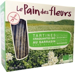 Foto van Le pain des fleurs boekweit crackers 150g via drogist