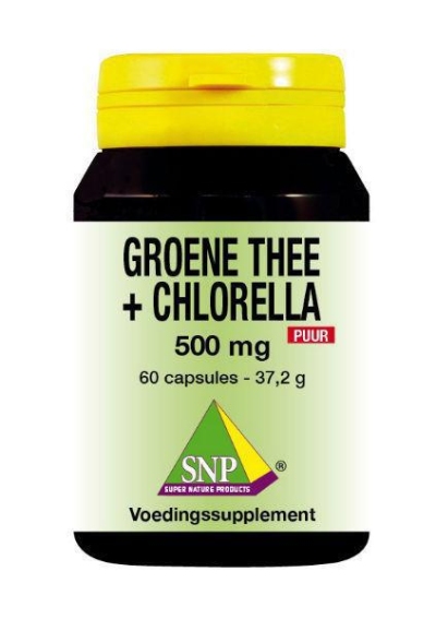 Snp groene thee chlorella 500 mg puur 60ca  drogist