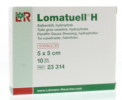 Foto van Lomatuell lomatuell h gaasverband 5 cm x 5 cm 10st via drogist