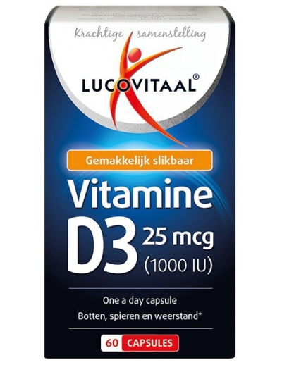 Foto van Lucovitaal vitamine d3 25 mcg 60 capsules via drogist