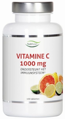 Foto van Nutrivian vitamine c1000 mg 100tab via drogist