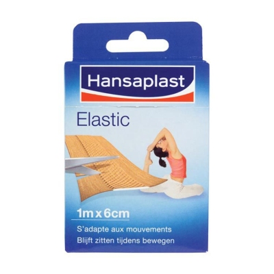Foto van Hansaplast elastic 1m x 6cm 1mx6cm via drogist