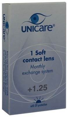 Foto van Unicare maandlens +1.25 1pack via drogist