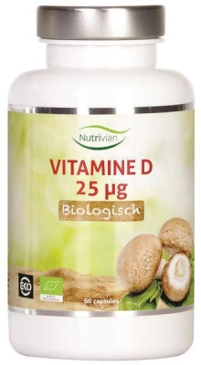 Foto van Nutrivian vitamine d 25 mcg biologisch 60cap via drogist