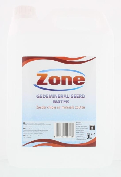 Foto van Zone gedemineraliseerdwater 5lt via drogist