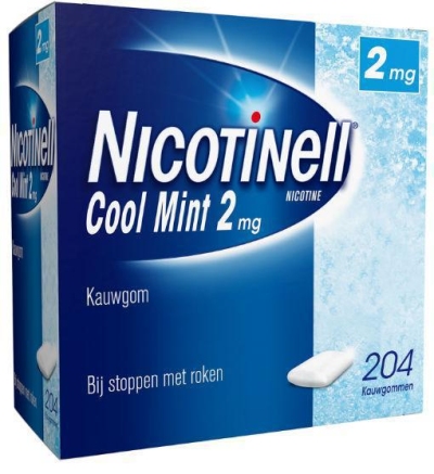 Foto van Nicotinell nicotine kauwgom coolmint 2mg 204st via drogist