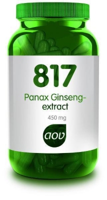 Foto van Aov 817 panax ginseng extract 450 mg 60vcap via drogist