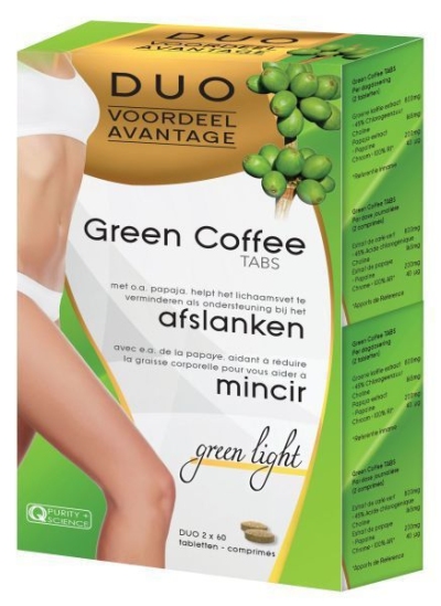 Foto van Green light coffee green coffee tabs 120tab via drogist