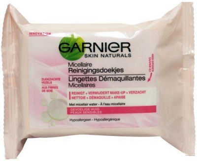 Foto van Garnier skin naturals wipes ultra soft micellair 25st via drogist