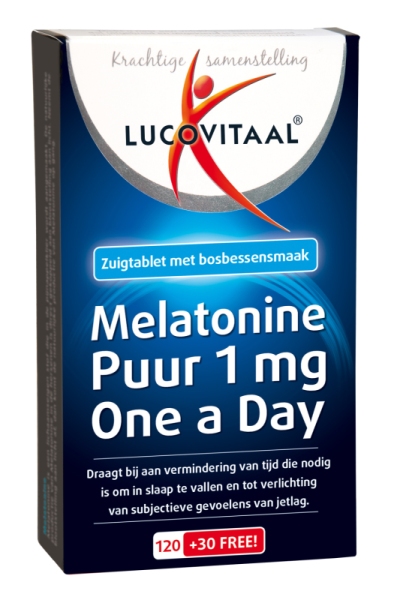 Foto van Lucovitaal melatonine 1 mg 120+30 via drogist