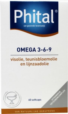 Foto van Phital omega 3-6-9 60cap via drogist