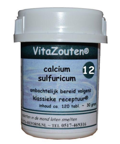 Foto van Vita reform van der snoek calcium sulfuricum vitazout nr. 12 120tab via drogist