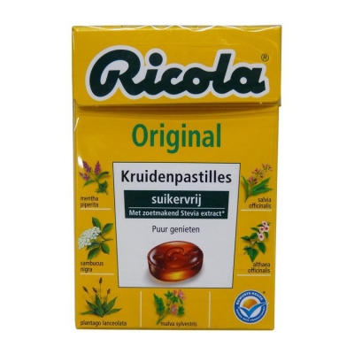 Foto van Ricola original herb stevia 20 x 50g via drogist