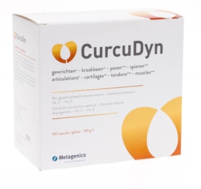 Foto van Metagenics curcudyn curcuma 180 capsules via drogist