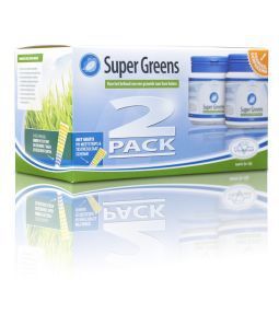 Foto van Vitakruid super greens 2-pack 2x220g via drogist