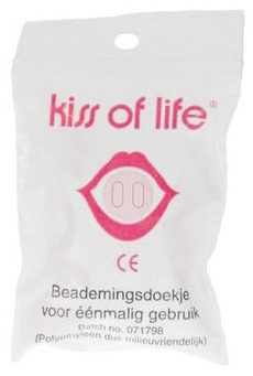Foto van Kiss of life beademingsdoek 1 stuk via drogist