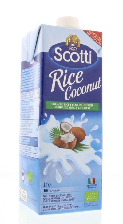 Foto van Riso scotti rice drink coconut 1000ml via drogist
