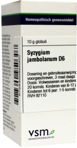 Foto van Vsm syzygium jambolanum d6 10g via drogist