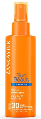 Foto van Lancaster sun beauty oil-free milky spray spf30 150ml via drogist