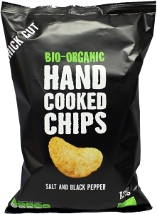 Foto van Trafo chips handcooked zout / zwarte peper 125g via drogist