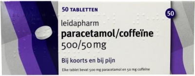 Foto van Leidapharm paracetamol coffeïne 50tab via drogist