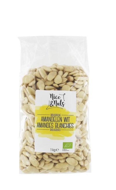 Foto van Nice & nuts amandelen wit 1000g via drogist