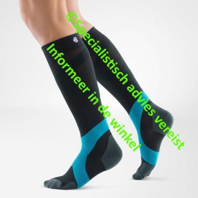 Foto van Bauerfeind sport compression socks b&r xl long 20-30 silver polar 1paar via drogist