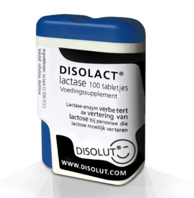 Foto van Disolut disolact lactase 100tb via drogist