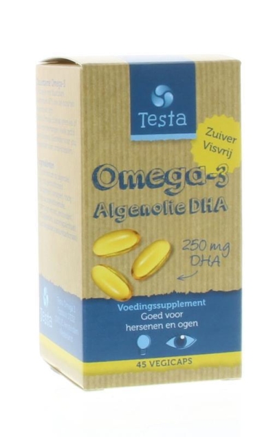 Foto van Testa omega 3 algenolie dha 250 mg 45cap via drogist