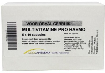 Foto van Added pharma multivitamine pro haemo 50ca via drogist