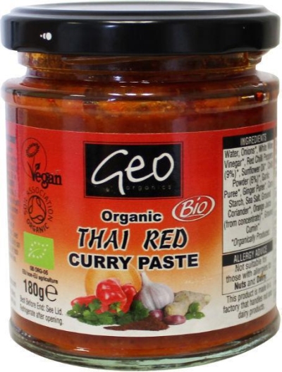 Foto van Geo organics curry paste thai red 180g via drogist