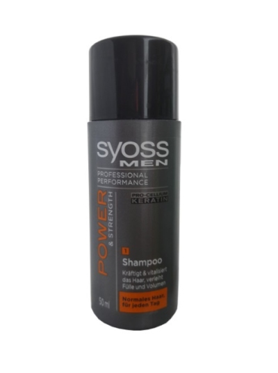 Foto van Syoss shampoo men power & strength mini 50ml via drogist