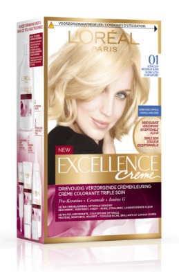 L'oréal paris excellence creme haarverf ultra licht natuurlijk blond 01 1st  drogist