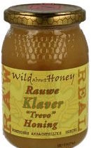Foto van Wild about honey rauwe klaver honing 500gr via drogist