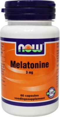 Foto van Now melatonine 3 mg 60cap via drogist