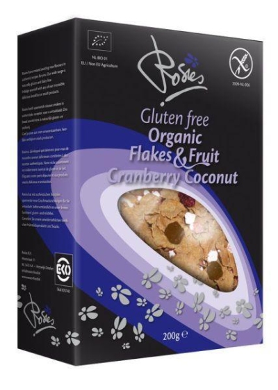 Rosies flakes & fruit cranberry coconut 200g  drogist