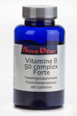 Foto van Nova vitae vitamine b50 complex 180tab via drogist