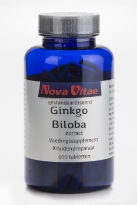 Foto van Nova vitae ginkgo biloba extract 60mg 100tab via drogist