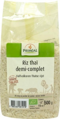 Foto van Primeal halfvolkoren thaise rijst 500g via drogist