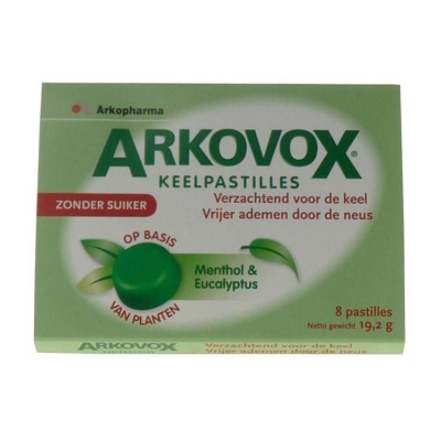Arkopharma menthol eucalyptus pastilles 8tab  drogist