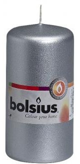 Foto van Bolsius stompkaars zilver 10 x 1 stuk via drogist